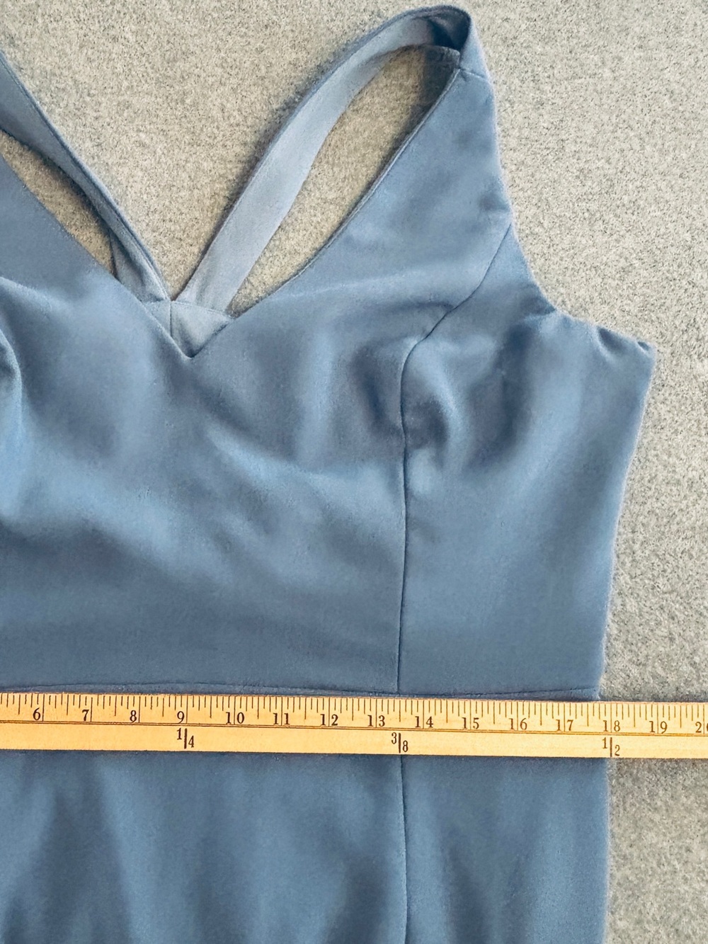 Bella V-Neck Floor-Length Women Formal Dress Lakespur Blue 20W - Picture 7 of 9